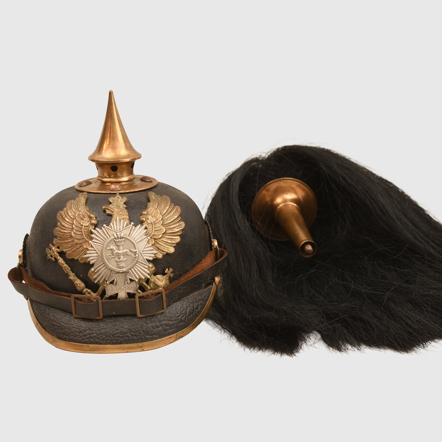 GERMAN WWI BRUNSWICK INFANTRY REGIMENT 92 RESERVE ENLISTED MANS PICKELHAUBE