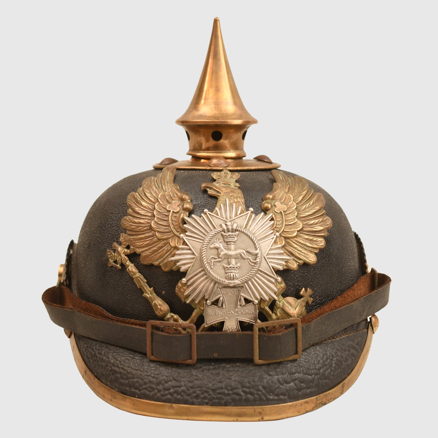 GERMAN WWI BRUNSWICK INFANTRY REGIMENT 92 RESERVE ENLISTED MANS PICKELHAUBE