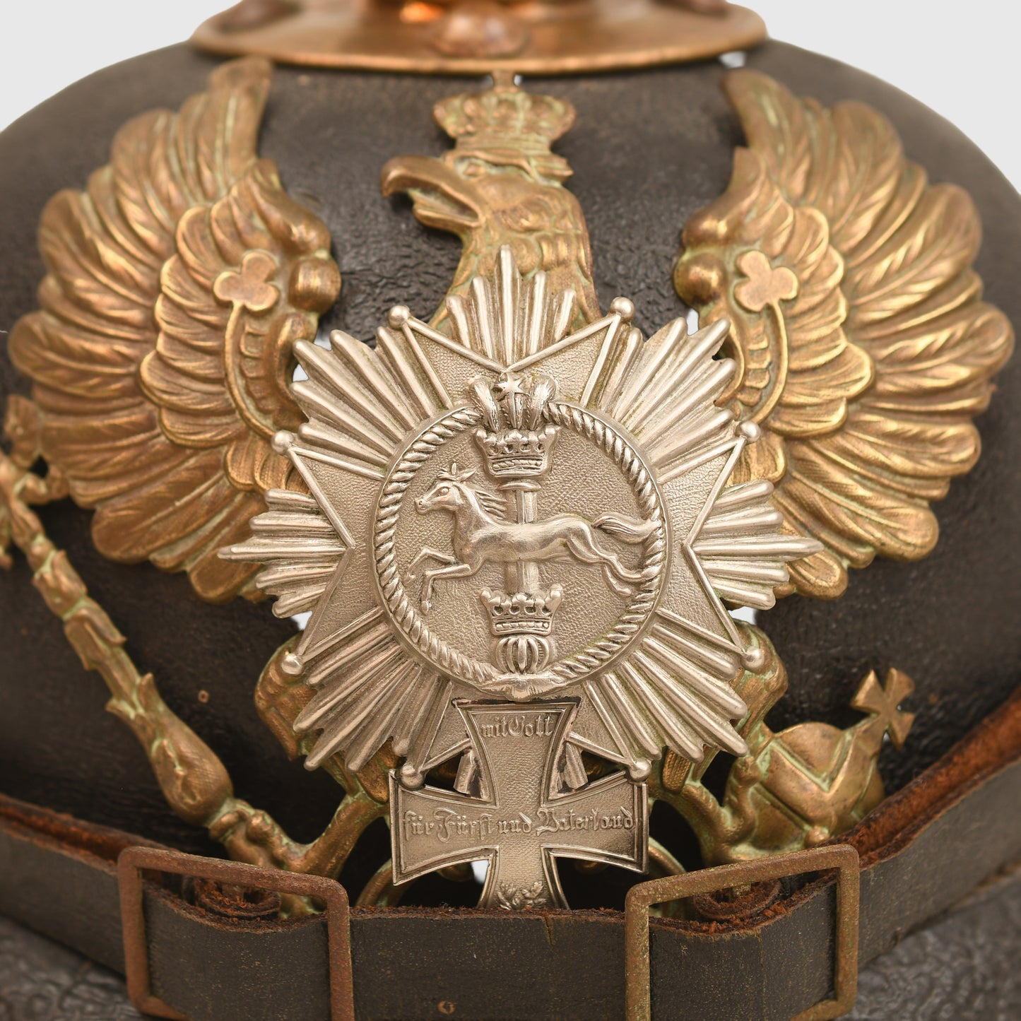 GERMAN WWI BRUNSWICK INFANTRY REGIMENT 92 RESERVE ENLISTED MANS PICKELHAUBE