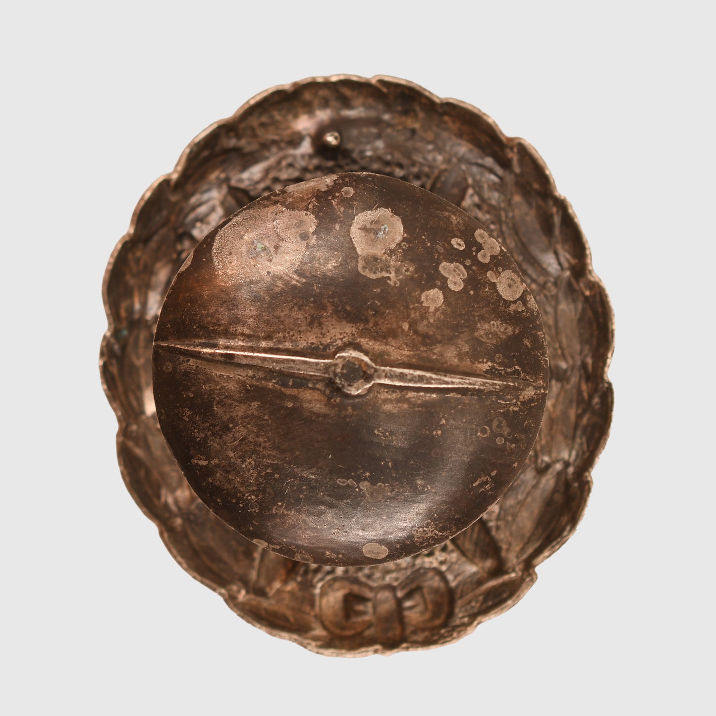 GERMAN WWI WOUND BADGE IN SILVER WITH DISC BACK