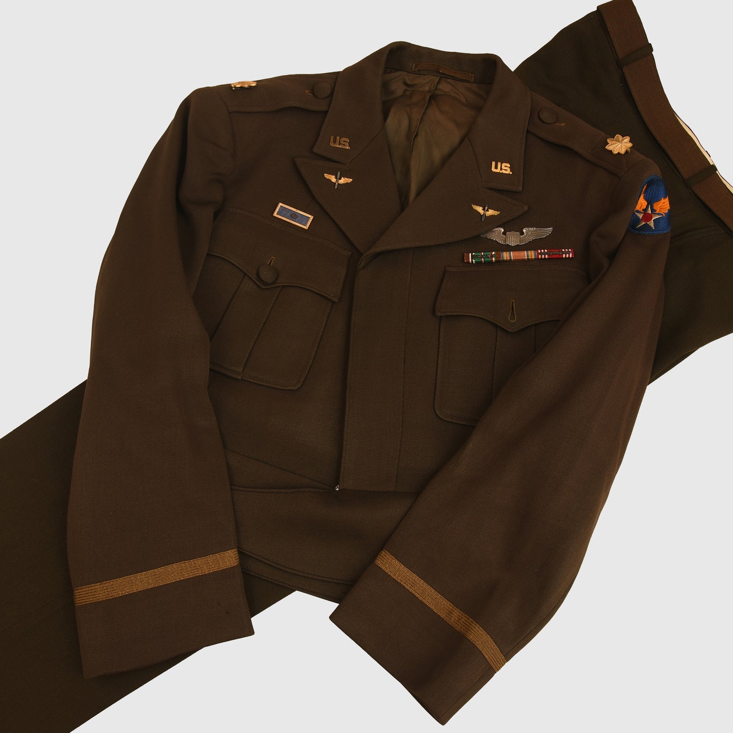 AMERICAN WWII UNITED STATES ARMY AIR FORCE MADE UPPER JACKET WITH ENGLISH MADE TROUSERS