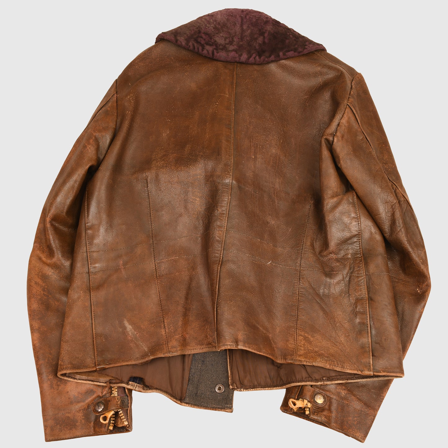 GERMAN WWII LUFTWAFFE AVIATORS LEATHER FLYING JACKET