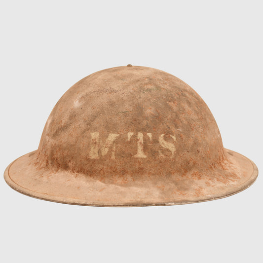 BRITISH WWII HOME FRONT HELMET. MOTOR TRANSPORT SERVICE