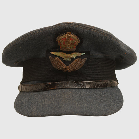 BRITISH WWII RAF OFFICERS VISOR CAP