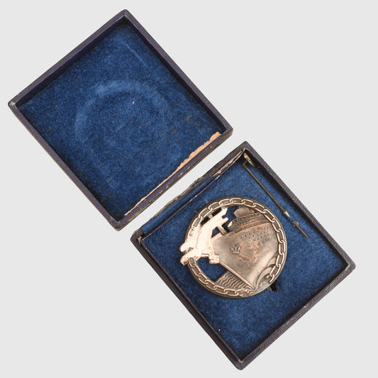 BLOCKADE BREAKER BADGE AND MINIATURE CASED