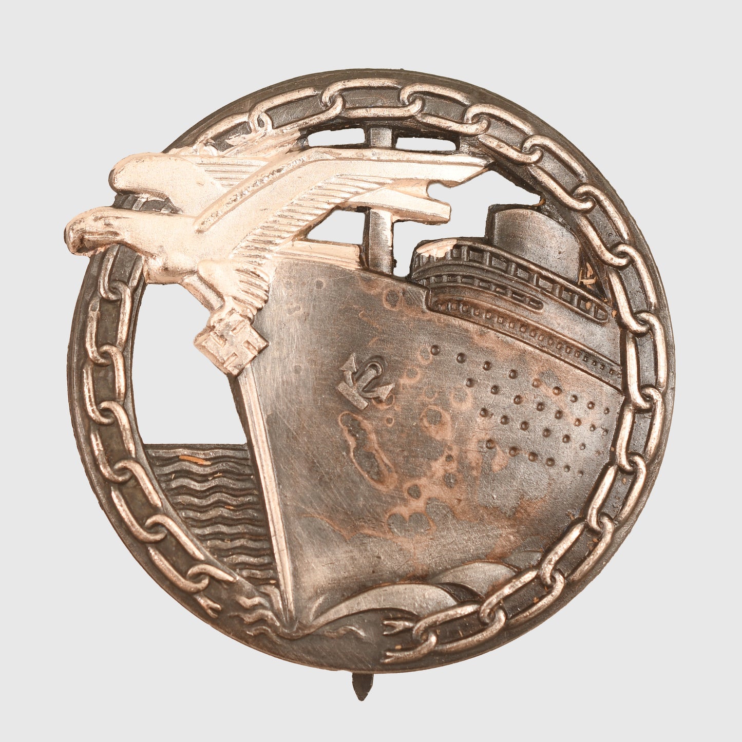 BLOCKADE BREAKER BADGE AND MINIATURE CASED