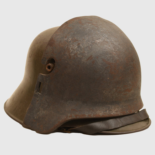 German WWI M.16 Trench Helmet with Armoured Front Plate