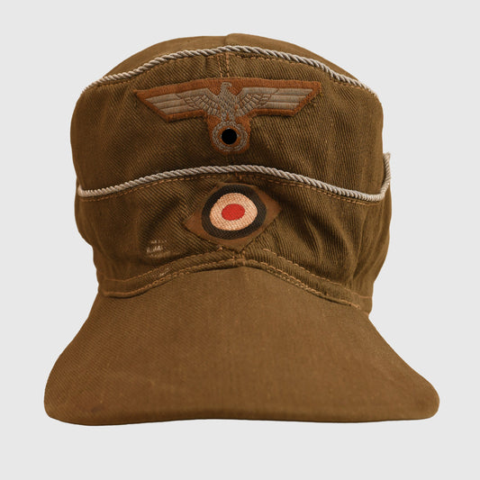 German WWII Afrikakorps Tropical Officers Field Cap