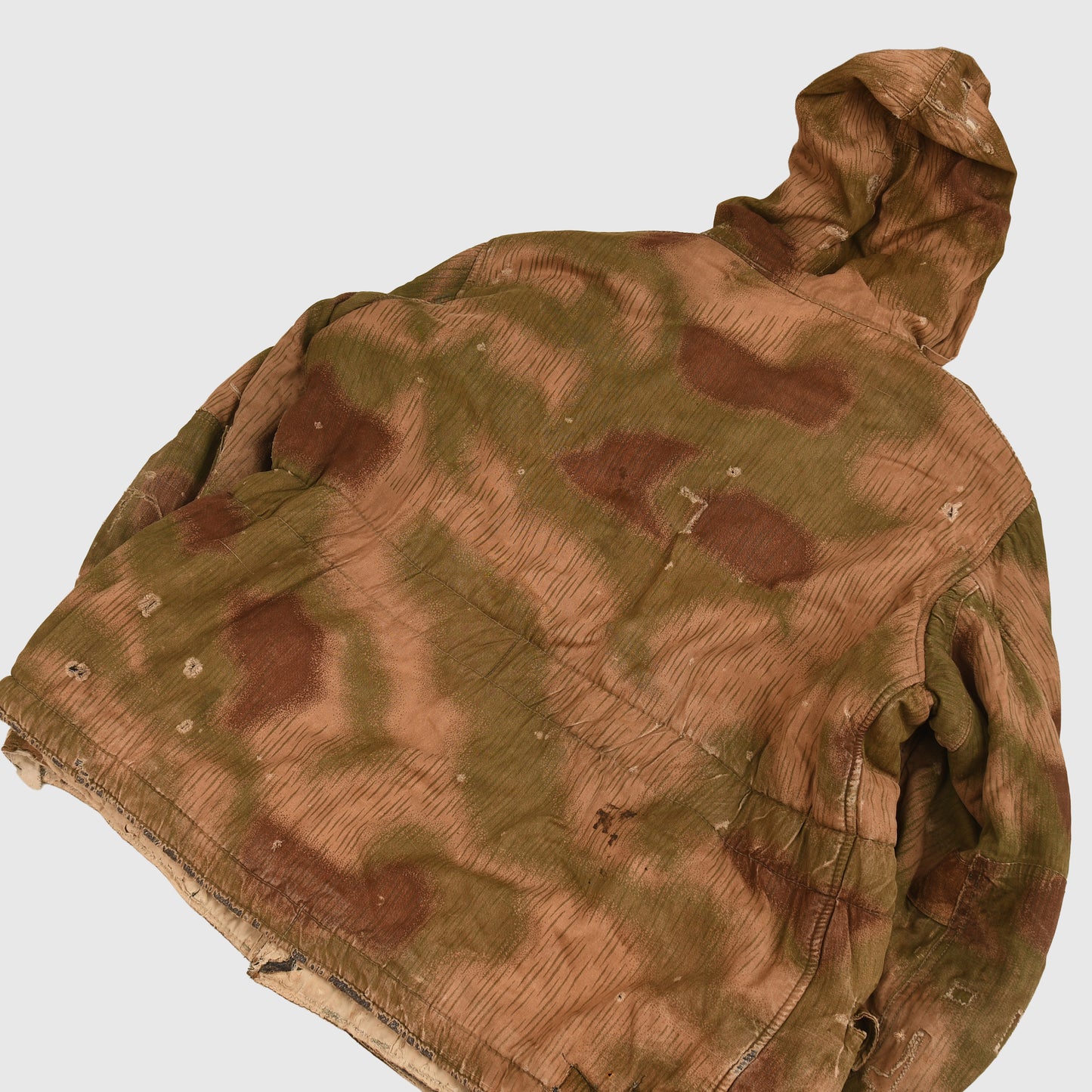 GERMAN WWII ARMY TAN AND WATER REVERSIBLE TO WHITE WINTER COMBAT PADDED JACKET