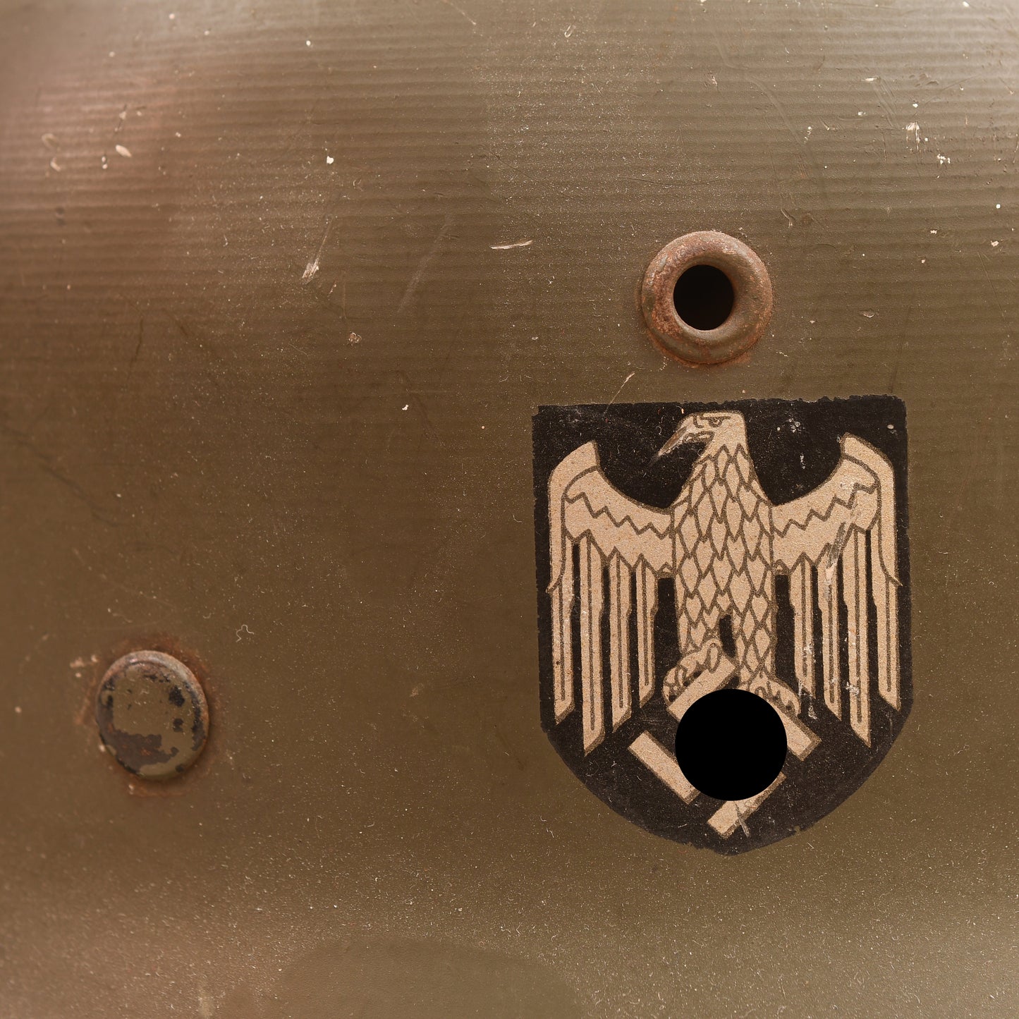 GERMAN WWII ARMY ALUMINIUM OFFICERS PARADE HELMET