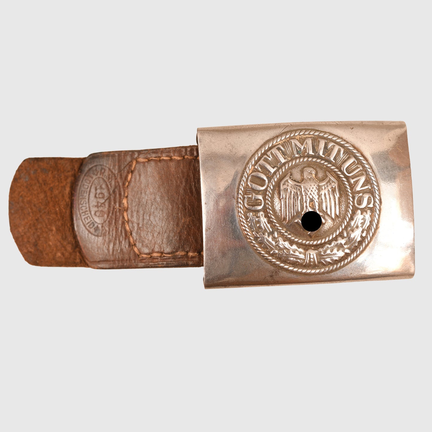 GERMAN WWII ARMY MANS HIGHLY POLISHED BUCKLE