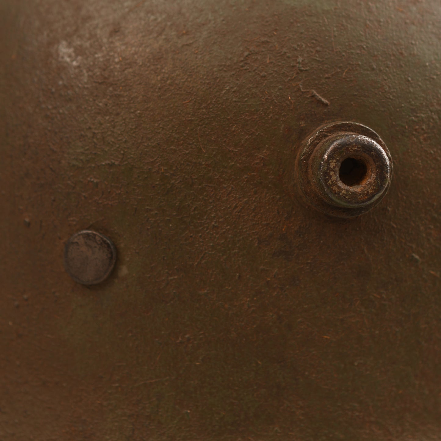 GERMAN WWI M.18 CUT OUT HELMET WITH REMAINS OF FLOCK FINISH