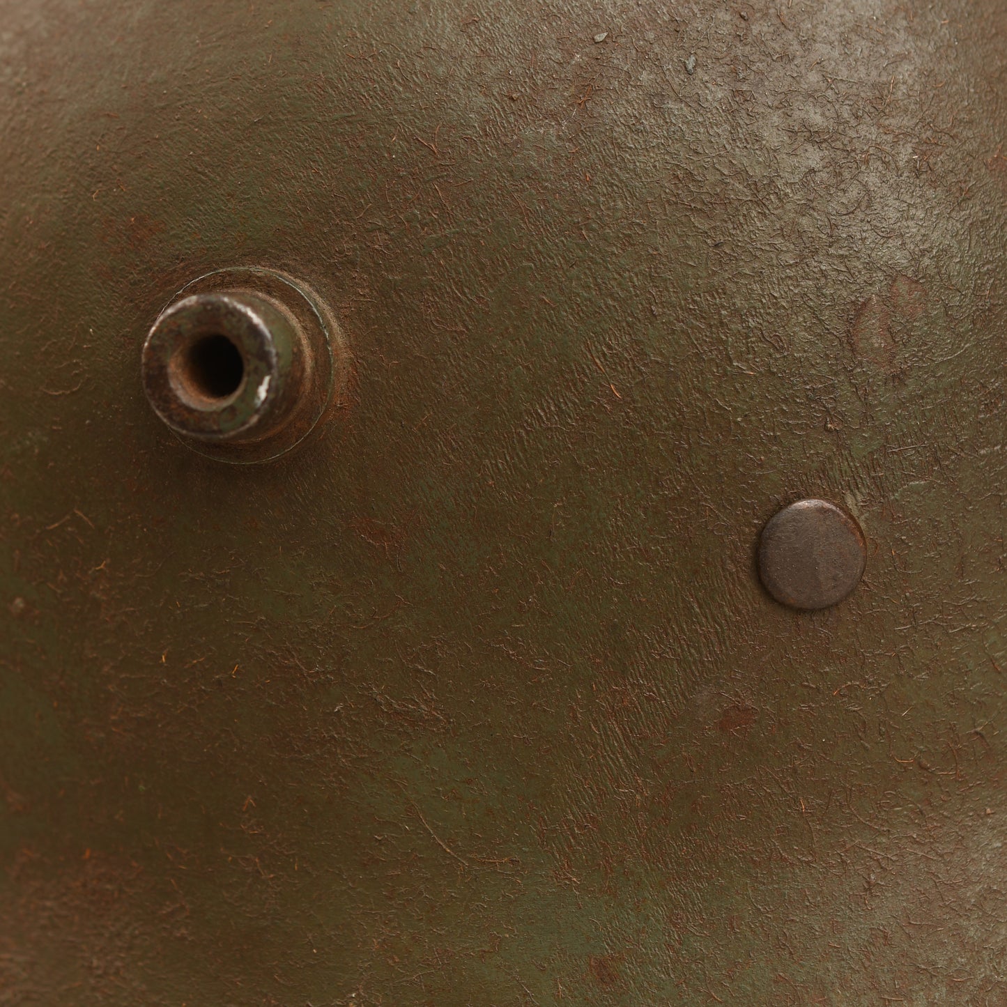 GERMAN WWI M.18 CUT OUT HELMET WITH REMAINS OF FLOCK FINISH