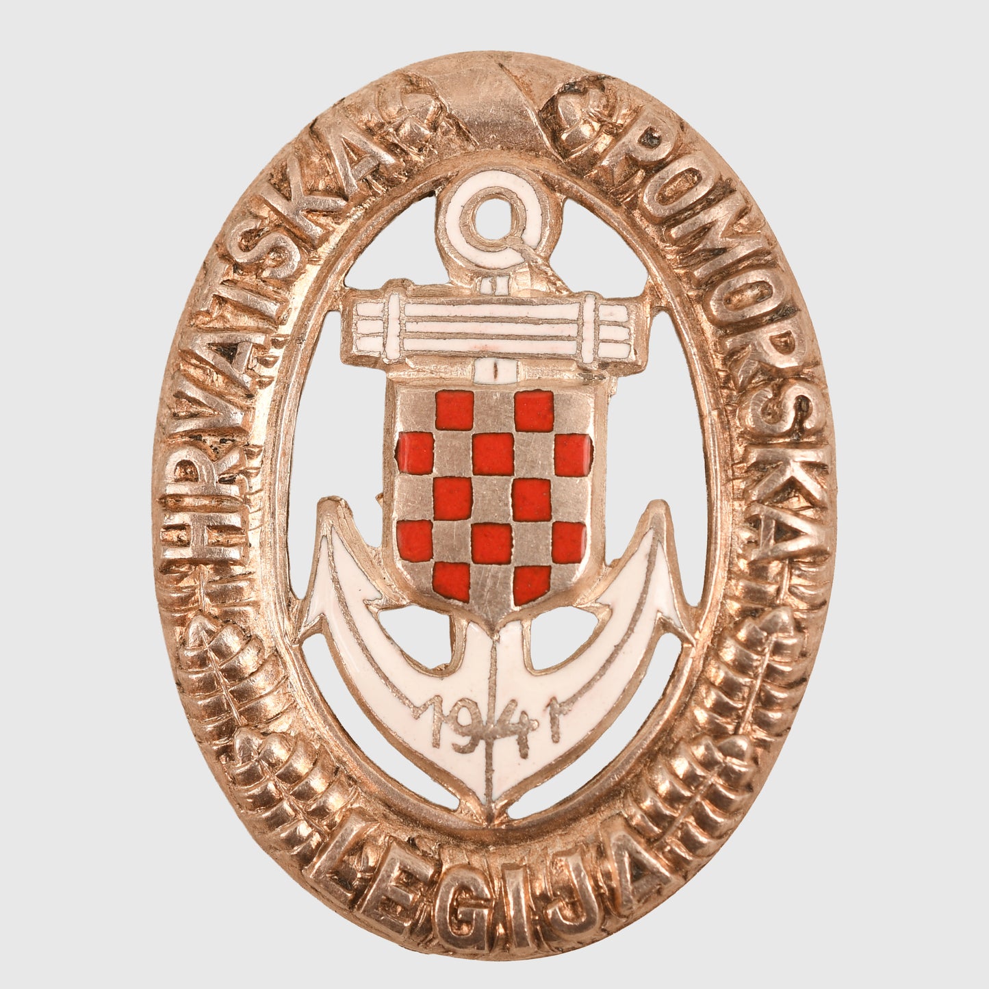 GERMAN WWII CROATIAN VOLUNTEER NAVAL LEGION HONOUR BADGE