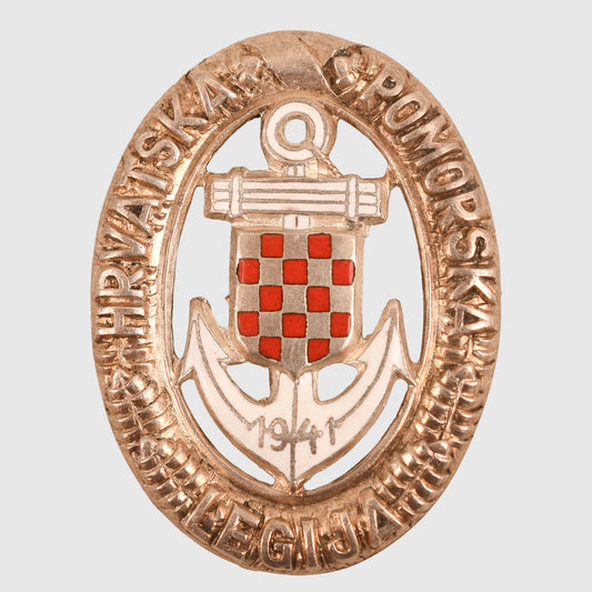GERMAN WWII CROATIAN VOLUNTEER NAVAL LEGION HONOUR BADGE