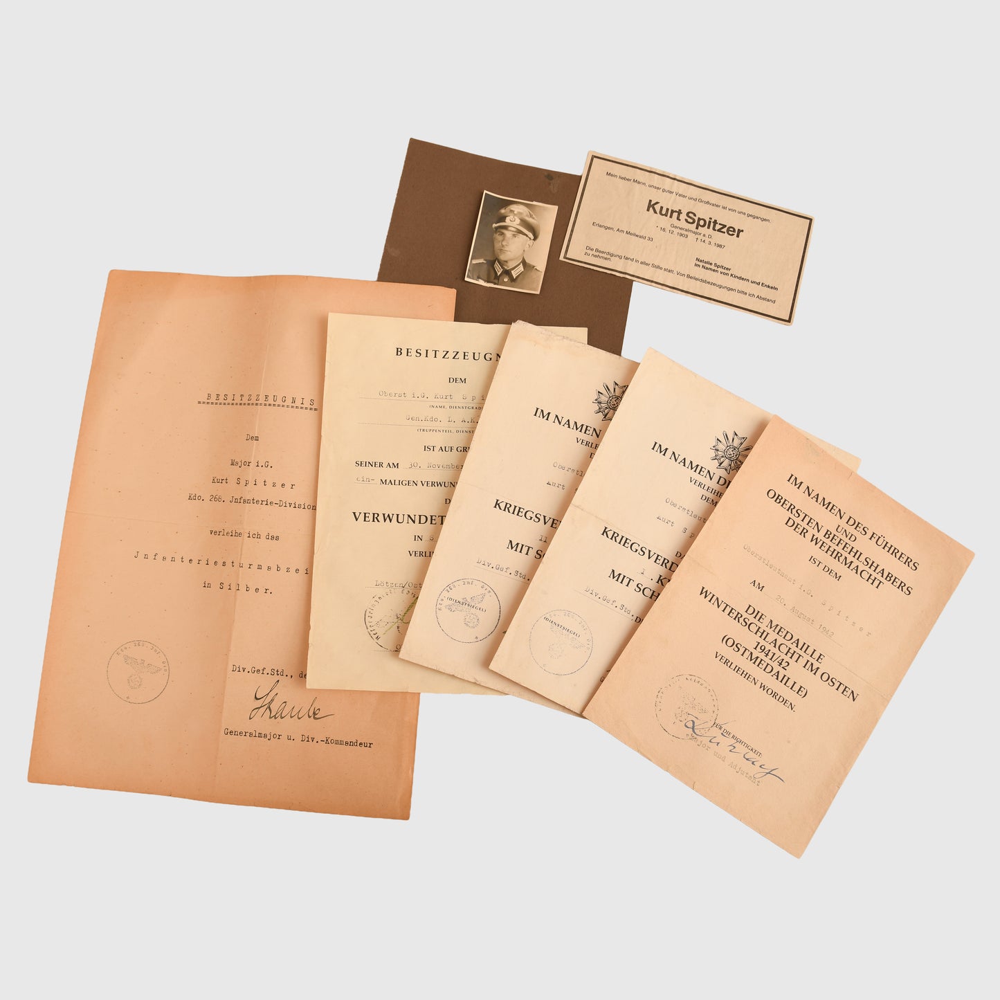 German WWII Army General’s Paperwork Grouping
