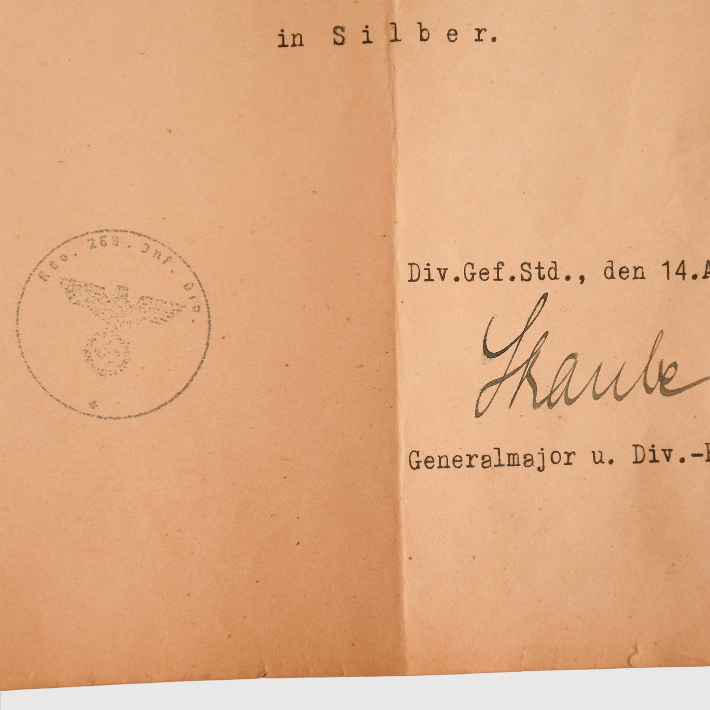 German WWII Army General’s Paperwork Grouping