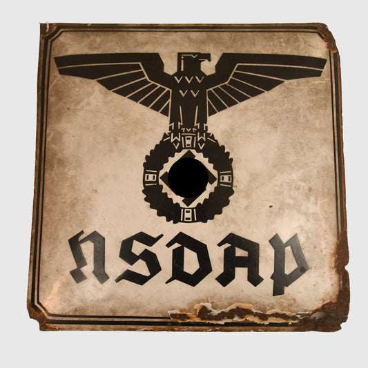 German WWII NSDAP Political Building Sign
