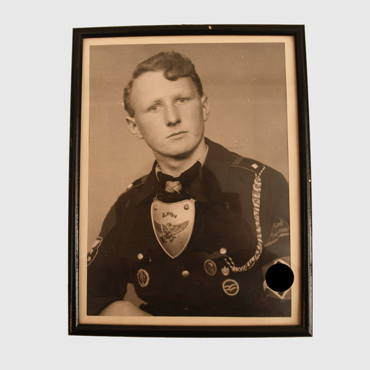 German WWII Hitler Youth Gorget Wearer Image