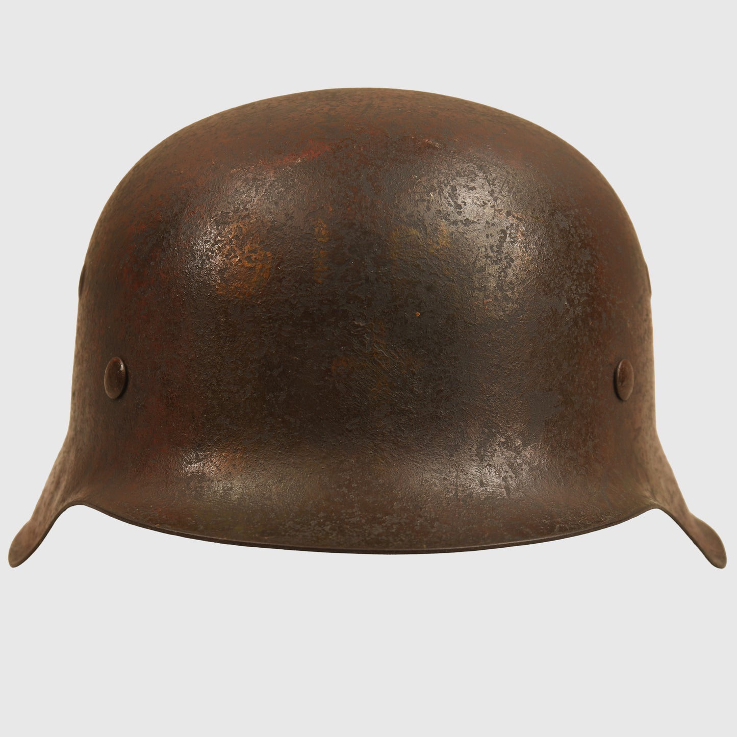 GERMAN WWII HUGE SIZE M.42 ARMY SINGLE DECAL COMBAT HELMET - GRAVE MARKER