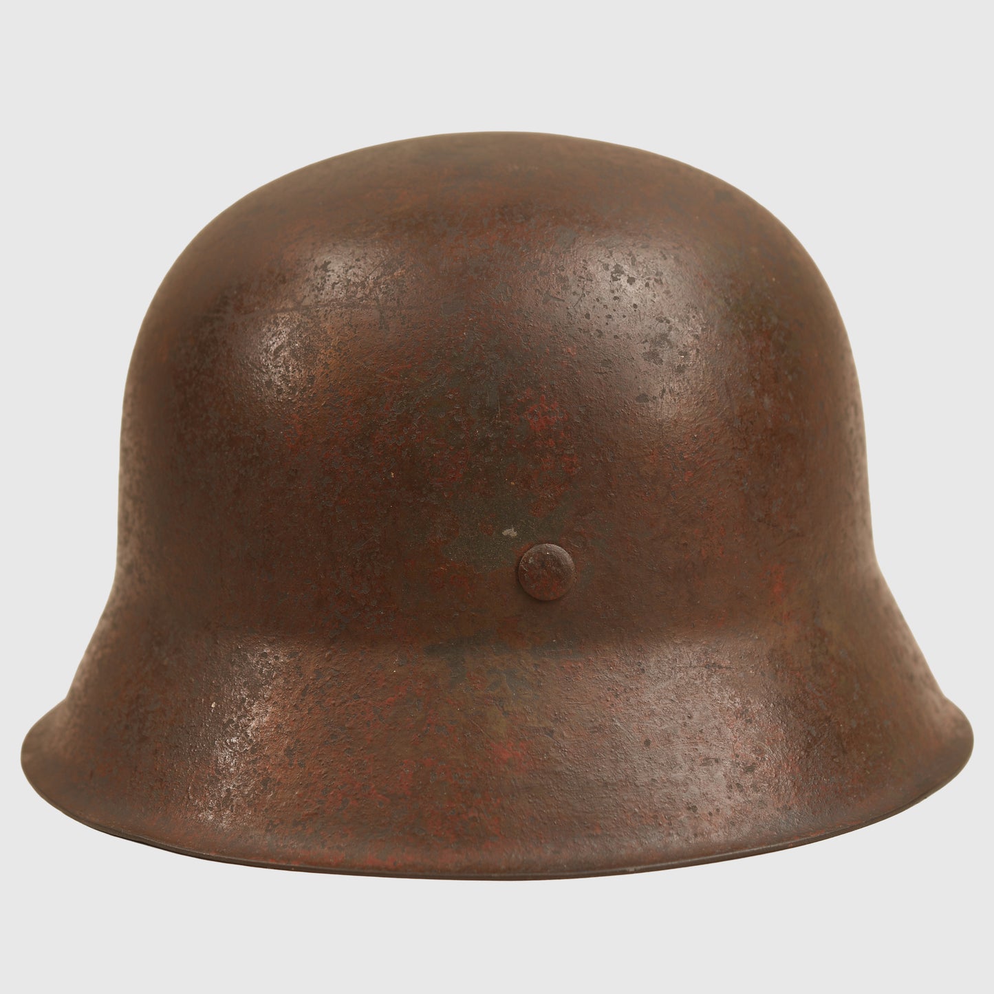 GERMAN WWII HUGE SIZE M.42 ARMY SINGLE DECAL COMBAT HELMET - GRAVE MARKER