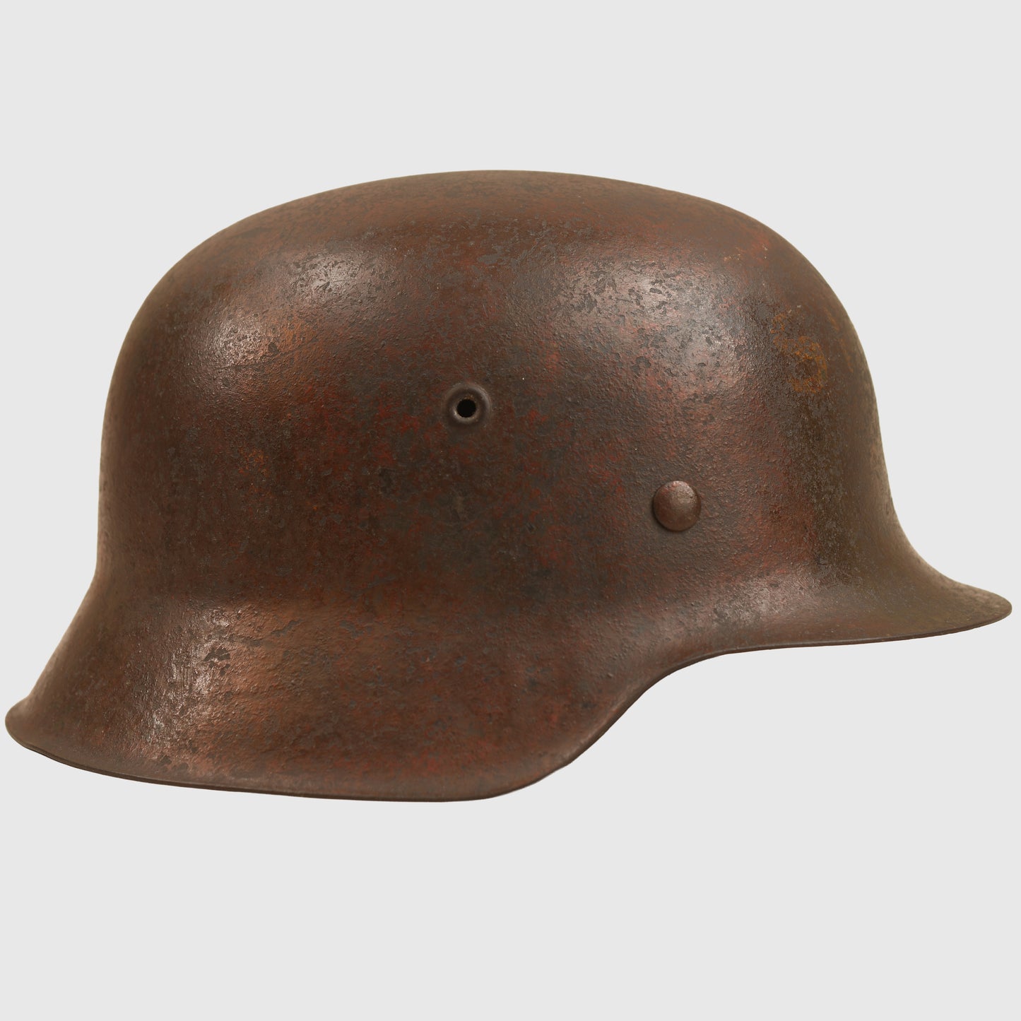 GERMAN WWII HUGE SIZE M.42 ARMY SINGLE DECAL COMBAT HELMET - GRAVE MARKER