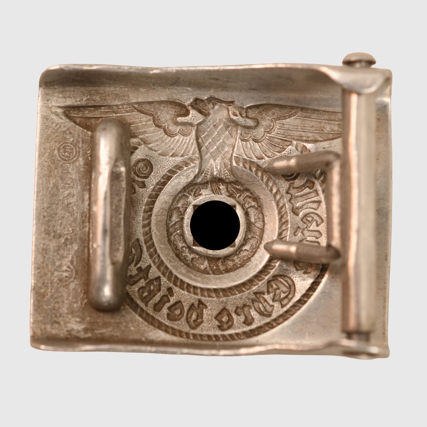 GERMAN WWII WAFFEN SS ENLISTED MANS ALUMINIUM BELT BUCKLE