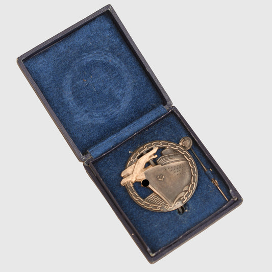 German WWII Kriegsmarine Blockade Breaker Badge and Miniature