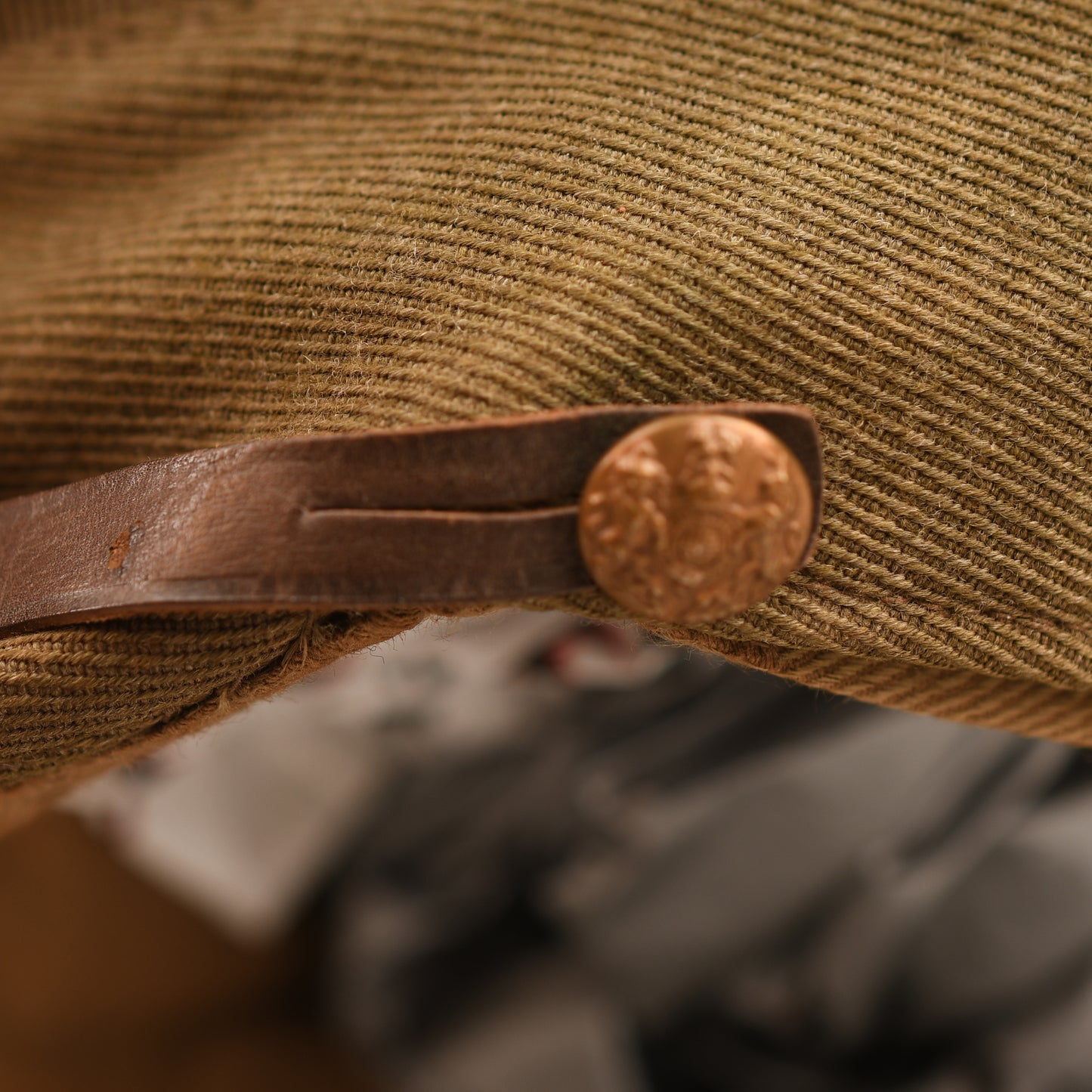 BRITISH WWI OFFICERS TRENCH FLOPPY CAP - DEPOT ISSUED