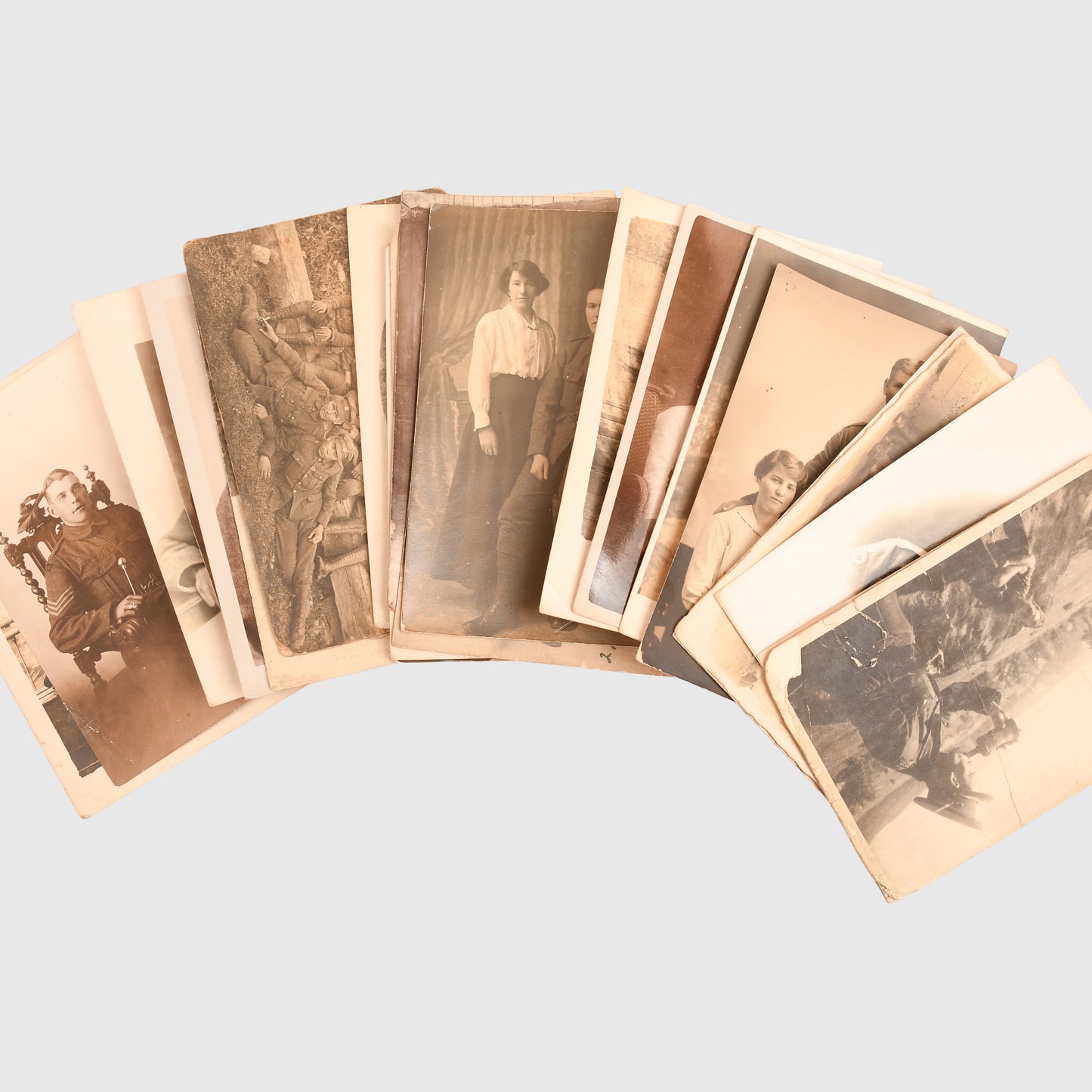 BRITISH WWI 58 MIXED POSTCARD SHOTS