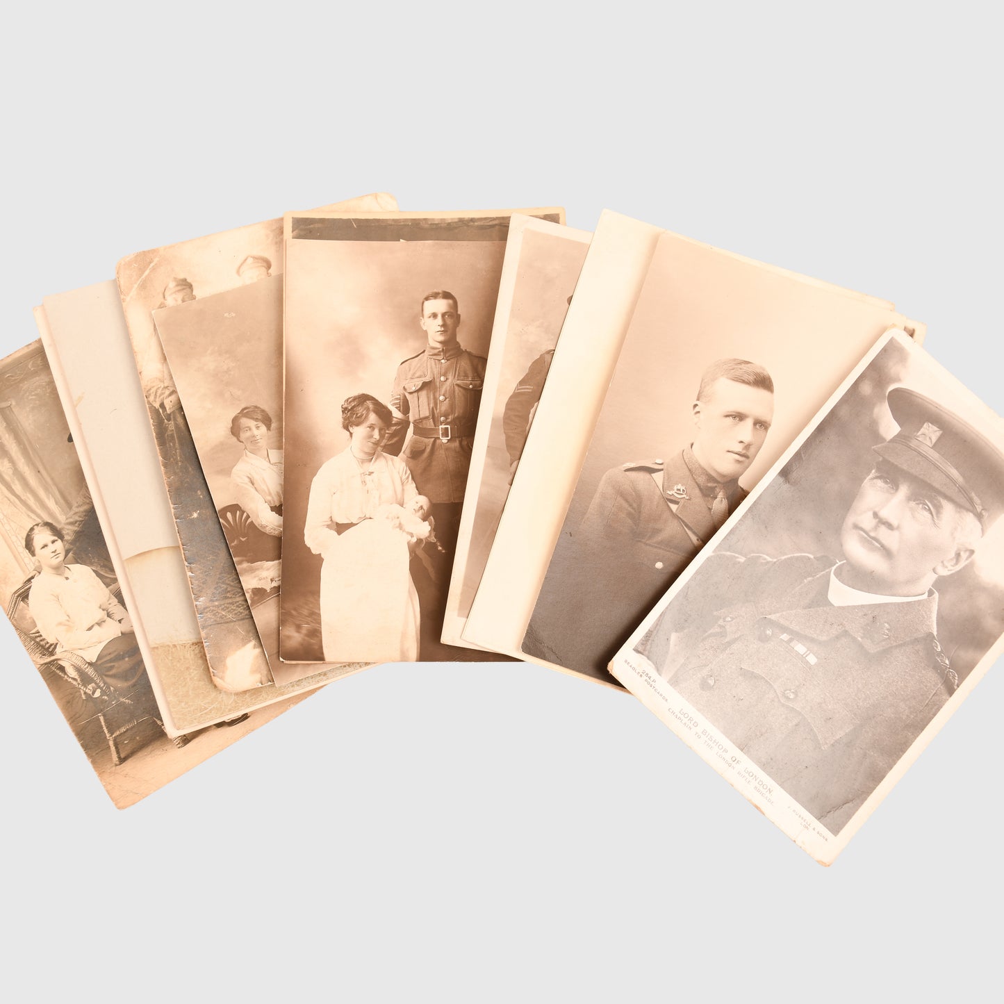 BRITISH WWI 58 MIXED POSTCARD SHOTS