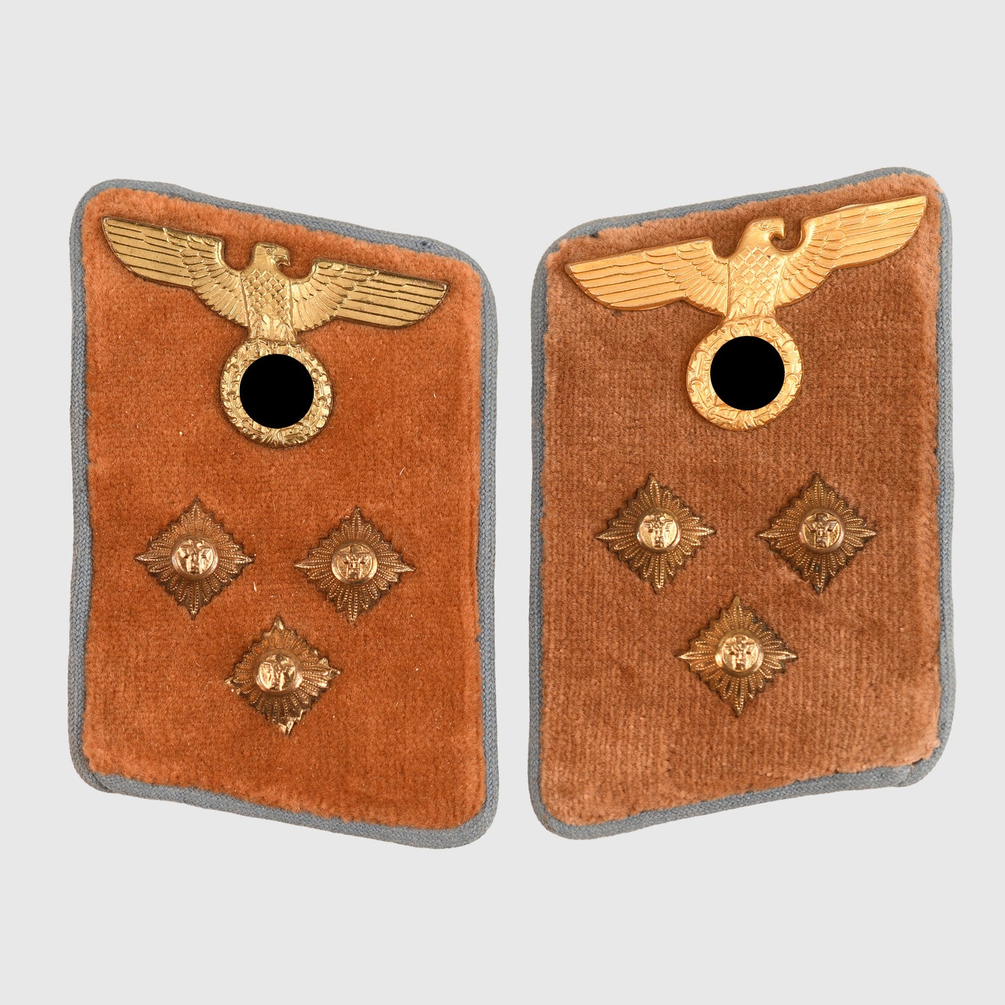 GERMAN WWII NSDAP EINSATZLEITER COLLAR PATCHES