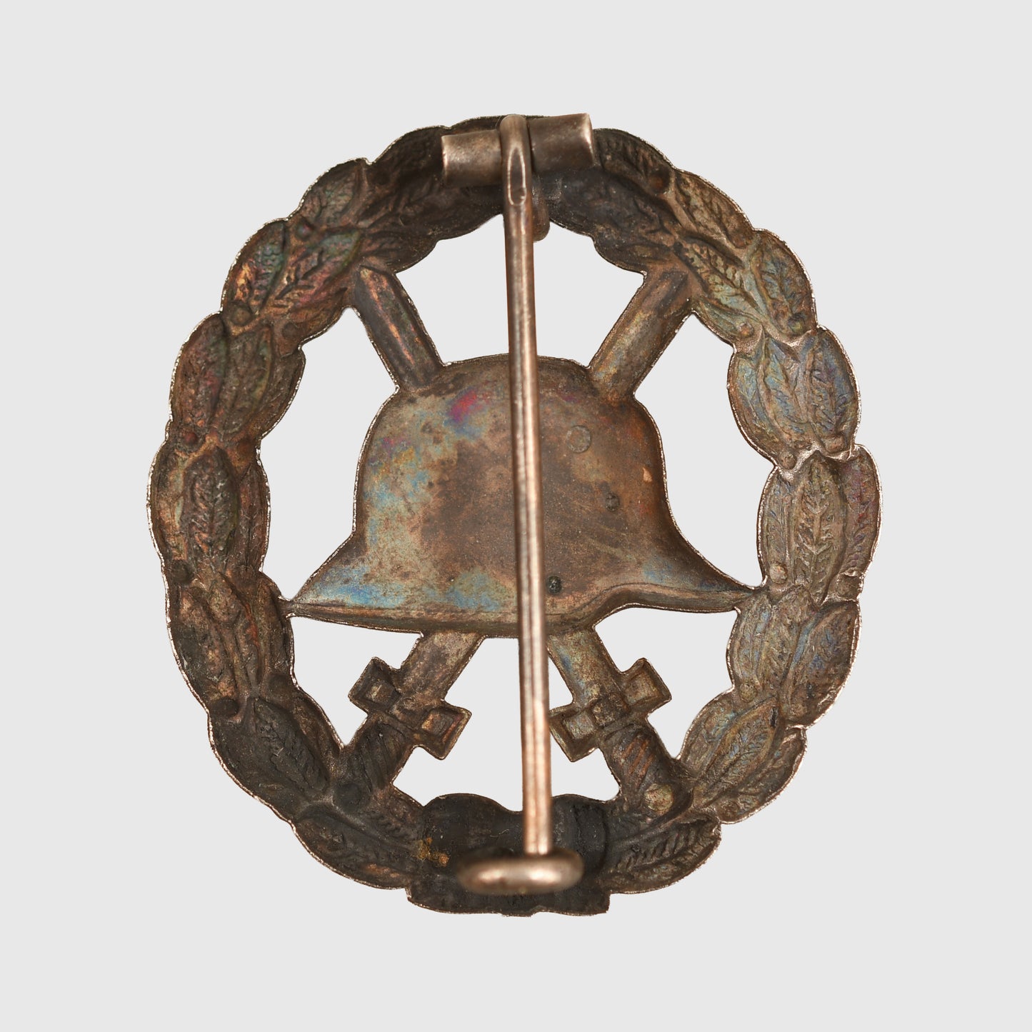 GERMAN WWI WOUND BADGE IN SILVER - FRETTED TYPE