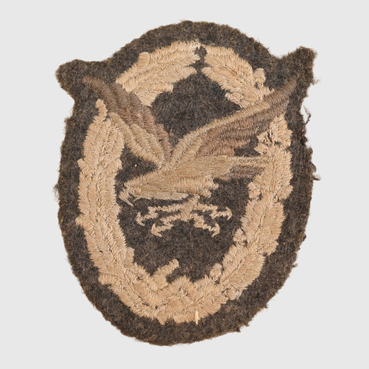 GERMAN WWII LUFTWAFFE RADIO OPERATOR AIR GUNNERS BADGE IN CLOTH