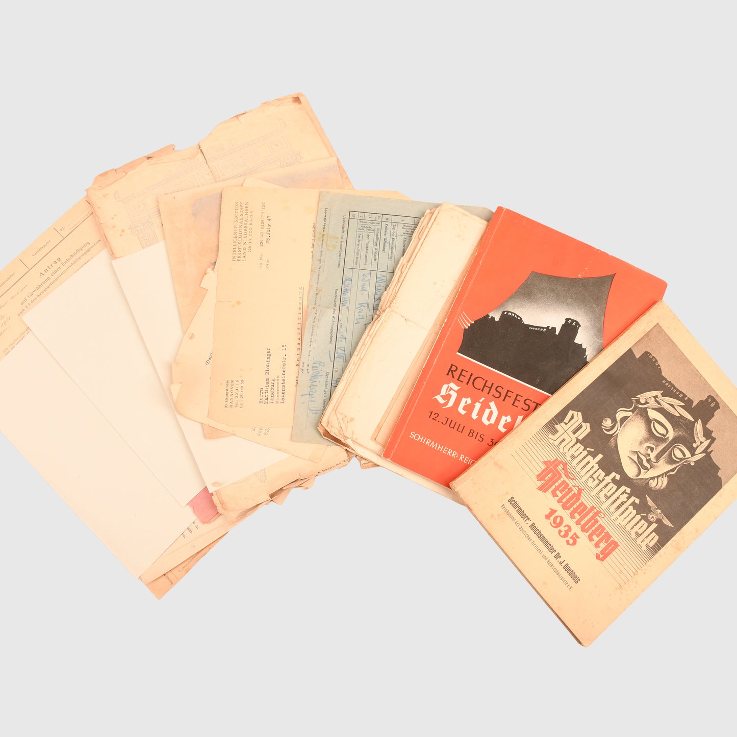 GERMAN WWII SS PAPERWORK GROUPING