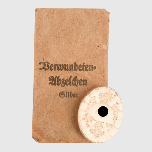 GERMAN WWII WOUND BADGE IN SILVER, MINT, IN ITS PACKET