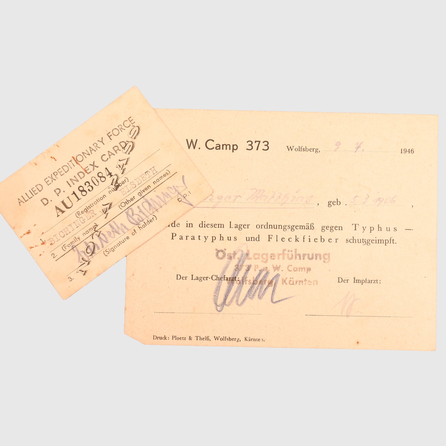 GERMAN WWII SS PAPERWORK GROUPING