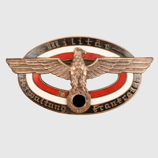 GERMAN WWII MILITARY ADMINISTRATION SERVICE IN FRANCE BADGE