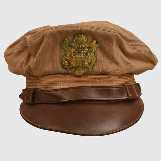 U.S. WWII TROPICAL OFFICERS 50 MISSION CAP