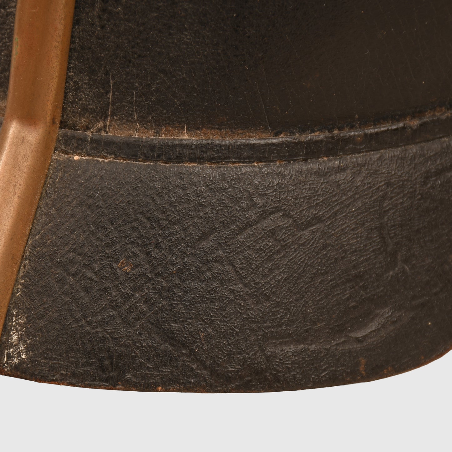 GERMAN WWI BADEN ENLISTED RANKS ALL LEATHER PICKELHAUBE