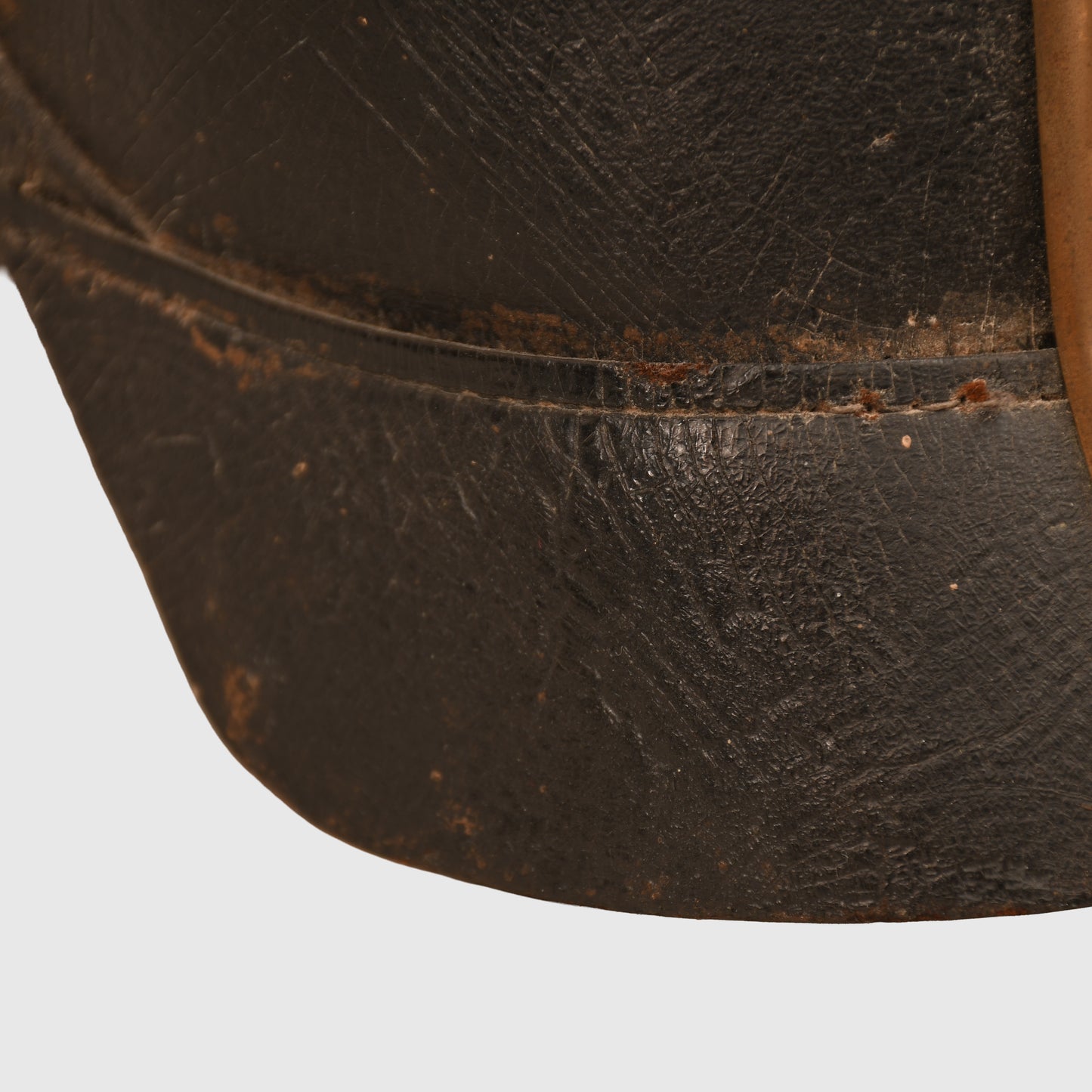 GERMAN WWI BADEN ENLISTED RANKS ALL LEATHER PICKELHAUBE