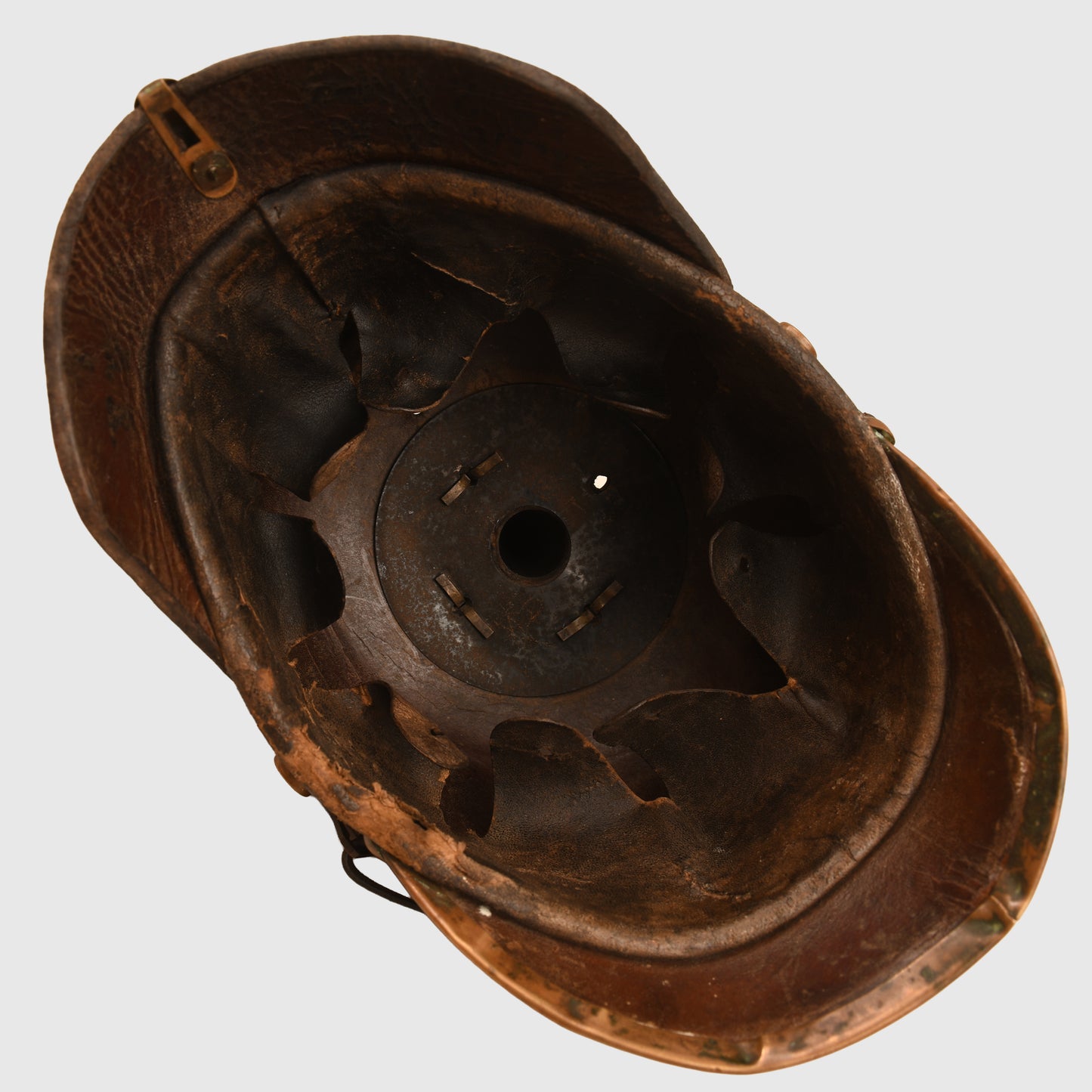 GERMAN WWI BADEN ENLISTED RANKS ALL LEATHER PICKELHAUBE