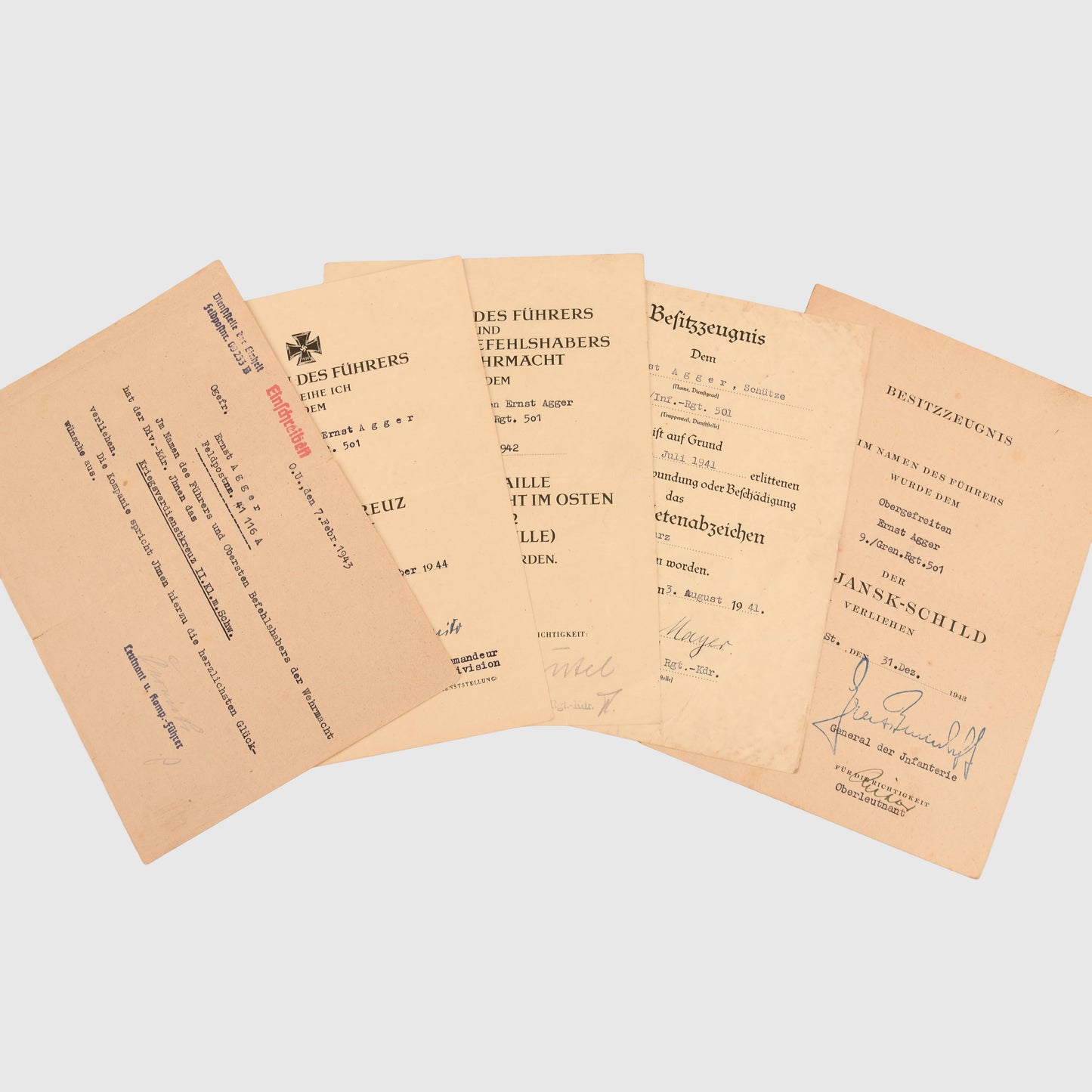 GERMAN WWII DEMJANSK SHIELD GROUPING