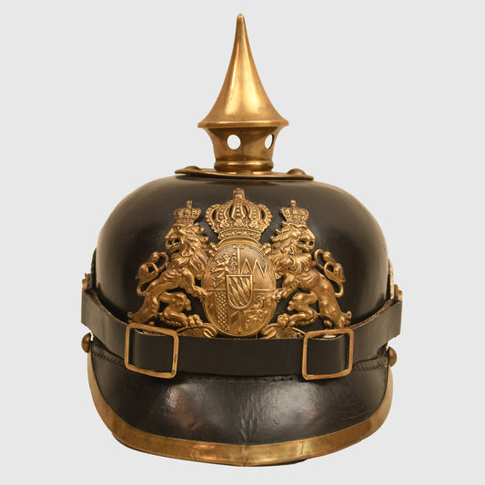 German WWI Bavarian Regiment 23 Enlisted Man’s Pickelhaube