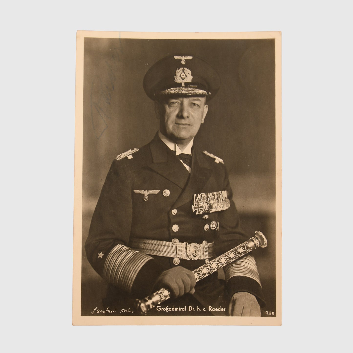 GERMAN WWII GROSS ADMIRAL RAEDER SIGNATURE