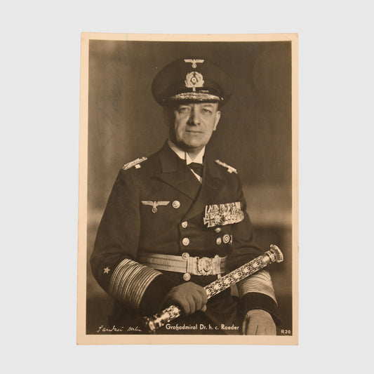 GERMAN WWII GROSS ADMIRAL RAEDER SIGNATURE
