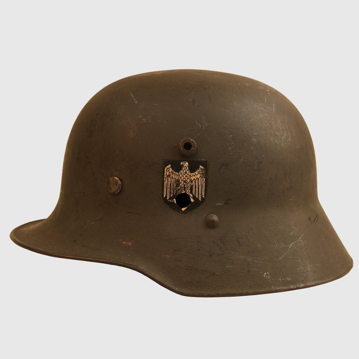 German WWII Austrian/German Transitional Single Decal Army Helmet