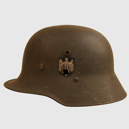 German WWII Austrian/German Transitional Single Decal Army Helmet