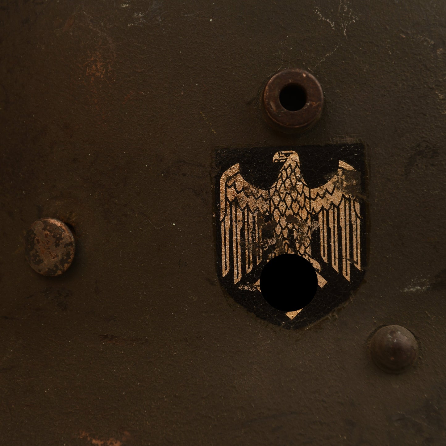 German WWII Austrian/German Transitional Single Decal Army Helmet