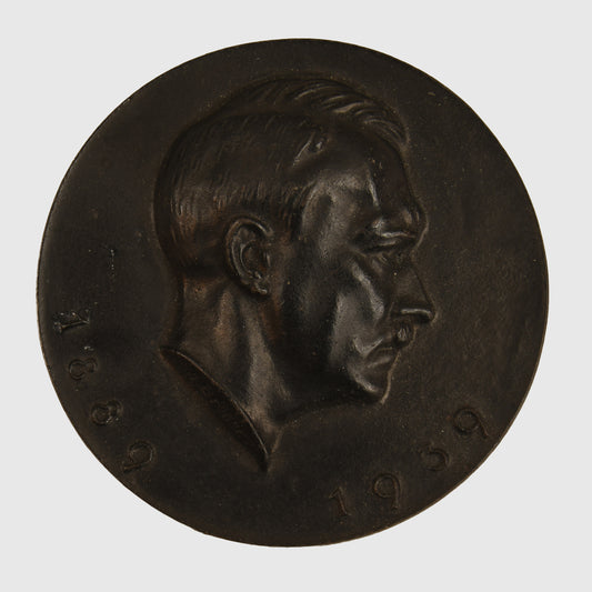 GERMAN WWII ADOLF HITLER 50TH BIRTHDAY PLAQUE